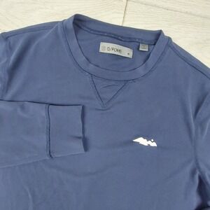 G/FORE Sweatshirt Mens Medium Navy Blue Long Sleeve Lightweight‎ Crewneck